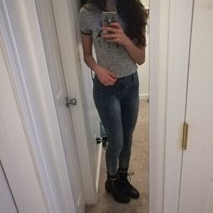 CHARLOTTE RUSSE // Acid Wash Skinny Jeans